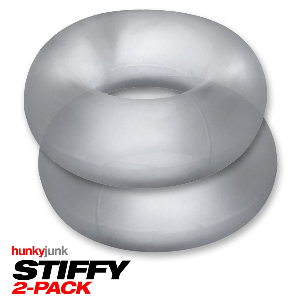 Stiffy 2-Pack Cockrings Clear Ice | 840215121097 | Available at EroticWarehouse.com