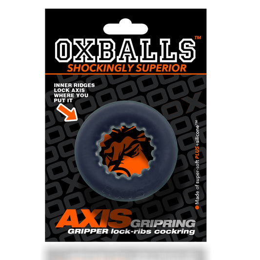 Axis Rib Griphold Cockring Black Ice | 840215121141 | Available at EroticWarehouse.com