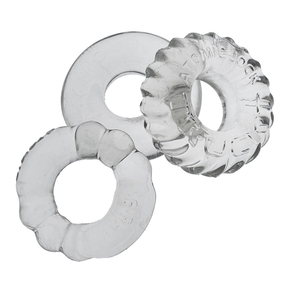 Bonemaker 3-Pack Cockring Kit Clear | 840215121691 | Available at EroticWarehouse.com