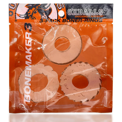 Bonemaker 3-Pack Cockring Kit Clear | 840215121691 | Available at EroticWarehouse.com