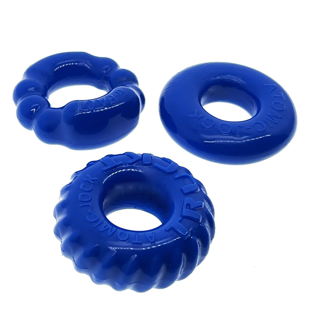 Bonemaker 3-Pack Cockring Kit Pool Blue | 840215121707 | Available at EroticWarehouse.com