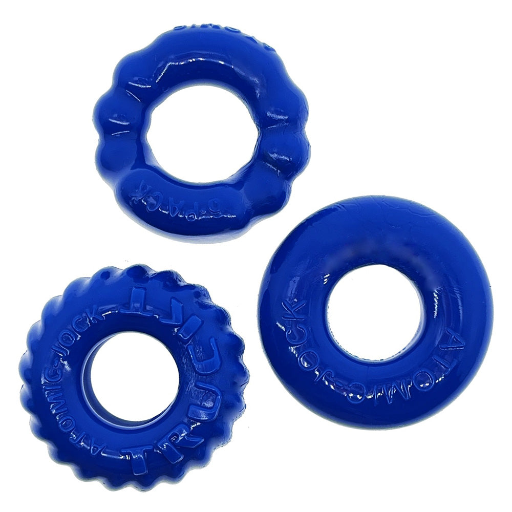 Bonemaker 3-Pack Cockring Kit Pool Blue | 840215121707 | Available at EroticWarehouse.com