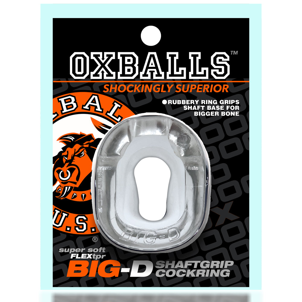Big-D Shaft Grip Cockring Clear | 840215122506 | Available at EroticWarehouse.com