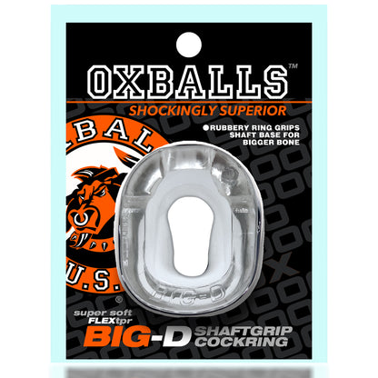 Big-D Shaft Grip Cockring Clear | 840215122506 | Available at EroticWarehouse.com
