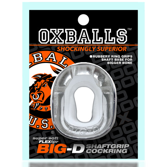 Big-D Shaft Grip Cockring Clear | 840215122506 | Available at EroticWarehouse.com