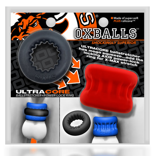 Ultracore Core Ballstretcher W/Axis Ring Red Ice | 840215122780 | Available at EroticWarehouse.com