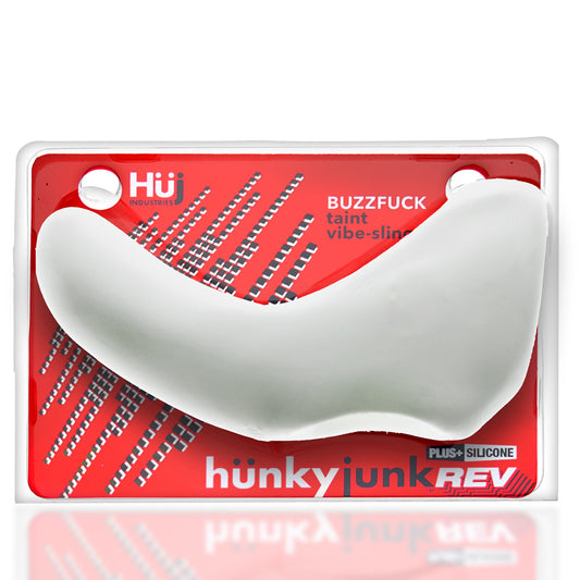 Buzzfuck Sling With Taint Vibe White Ice | 840215123190 | Available at EroticWarehouse.com