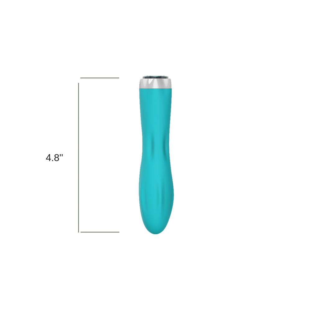 Iconic Charm Classic Travel Size Vibrator Aqua | 843390100048 | Available at EroticWarehouse.com