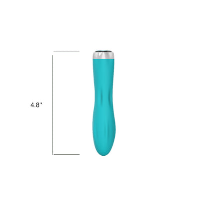 Iconic Charm Classic Travel Size Vibrator Aqua | 843390100048 | Available at EroticWarehouse.com