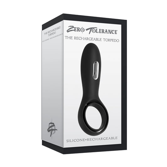 The Rechargeable Torpedo Black Vibrating Ring | 844477011813 | Available at EroticWarehouse.com