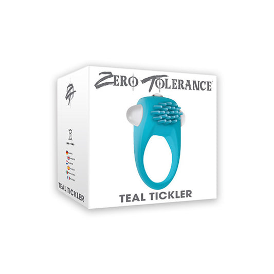 Teal Tickler Vibrating Cock Ring | 844477013282 | Available at EroticWarehouse.com