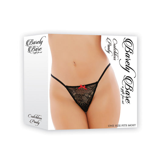 Crotchless Panty Black | 844477014746 | Available at EroticWarehouse.com