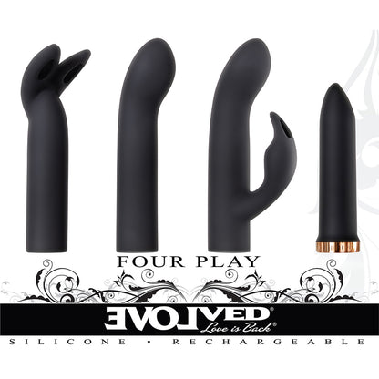 Four Play Black/Rose Gold | 844477015613 | Available at EroticWarehouse.com