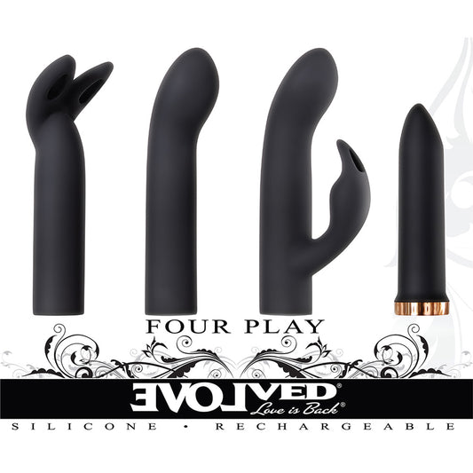 Four Play Black/Rose Gold | 844477015613 | Available at EroticWarehouse.com