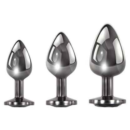 Black Gem Anal Plug Set | 844477018577 | Available at EroticWarehouse.com