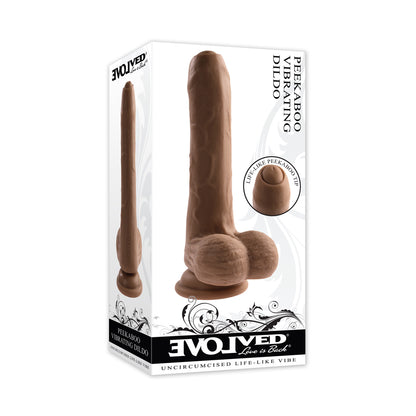 Peek A Boo Vibrating Dildo Dark | 844477022789 | Available at EroticWarehouse.com