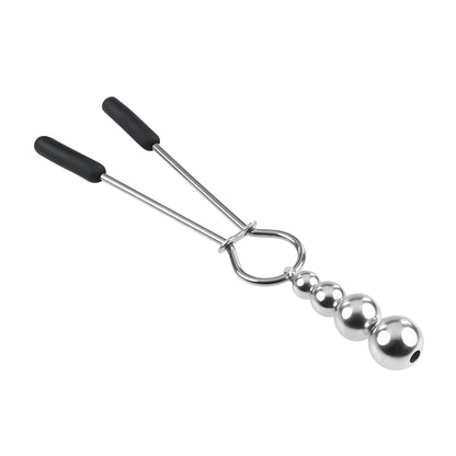 Beaded Nipple Clamps Silver | 844477023557 | Available at EroticWarehouse.com