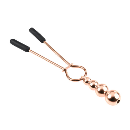 Beaded Nipple Clamps Rose Gold | 844477023564 | Available at EroticWarehouse.com