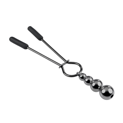 Beaded Nipple Clamps Black Chrome | 844477023915 | Available at EroticWarehouse.com