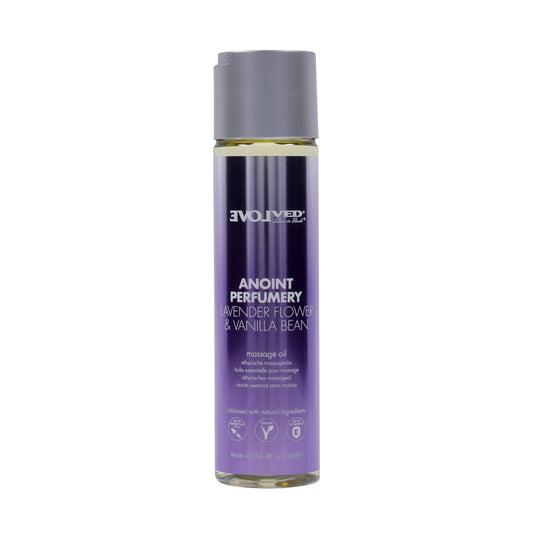 Anoint Perfumery Lavender Flower & Vanilla Bean Massage Oil 4 oz. | 844477024431 | Available at EroticWarehouse.com