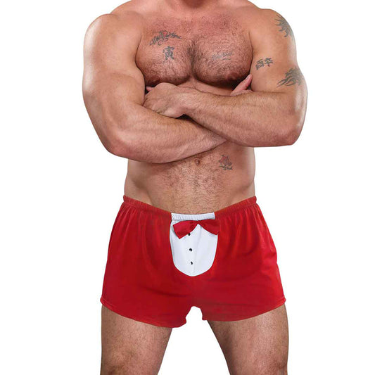 Tuxedo Boxer One Size Red | 845830016131 | Available at EroticWarehouse.com