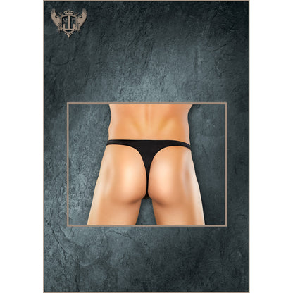 Nylon Spandex Pull Tab Thong Black One Size | 845830042086 | Available at EroticWarehouse.com
