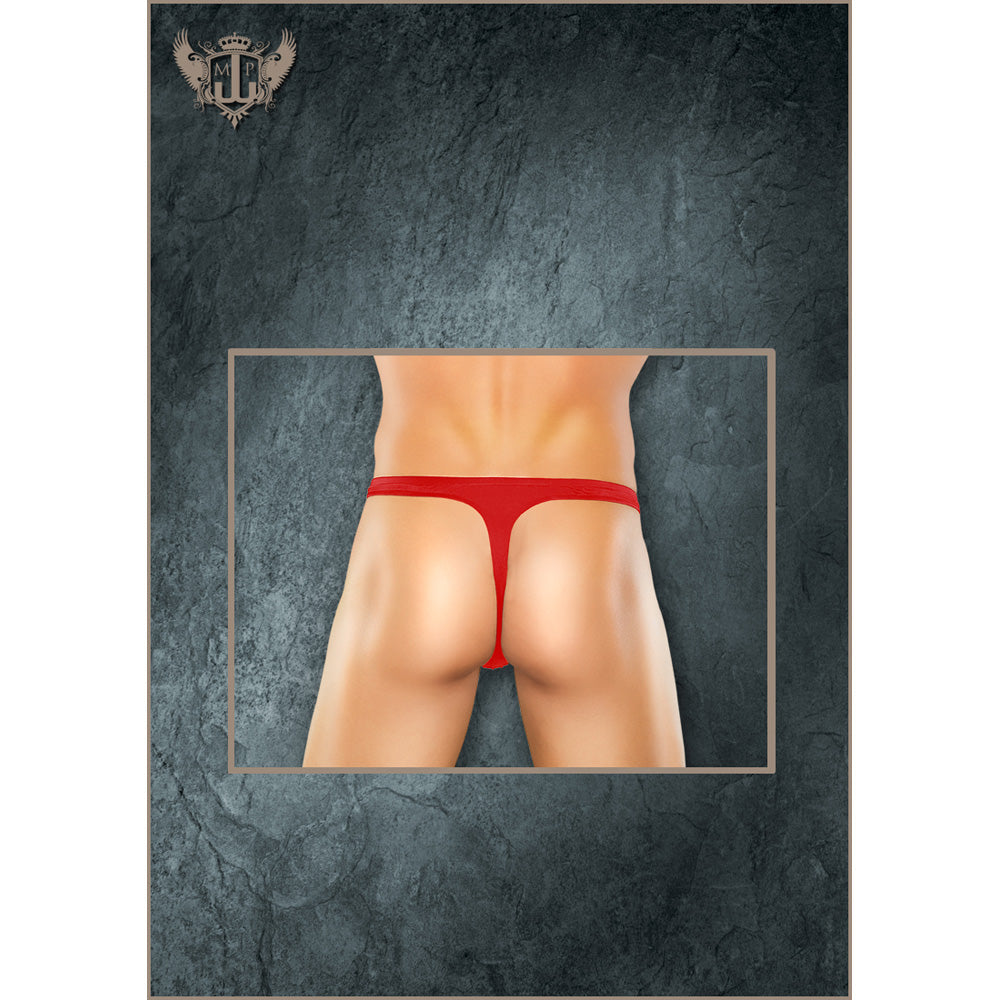 Nylon Spandex Pull Tab Thong Red One Size | 845830042093 | Available at EroticWarehouse.com