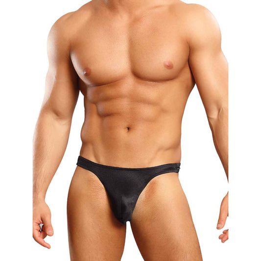 Satin Spandex Bong Thong Black S/M | 845830045230 | Available at EroticWarehouse.com
