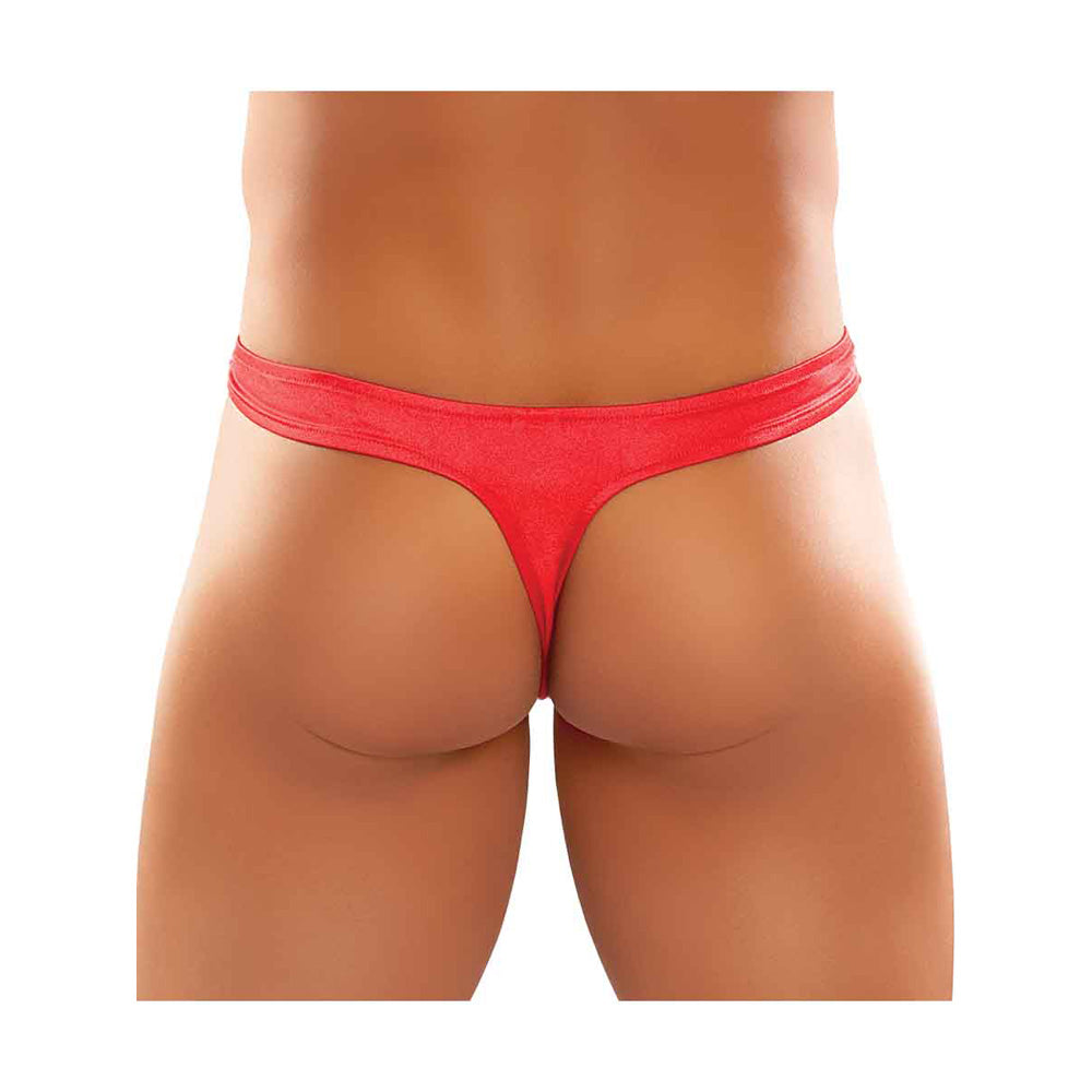 Satin Spandex Bong Thong Red L/Xl | 845830045254 | Available at EroticWarehouse.com