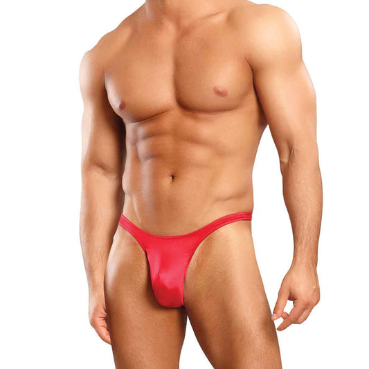 Satin Spandex Bong Thong Red L/Xl | 845830045254 | Available at EroticWarehouse.com