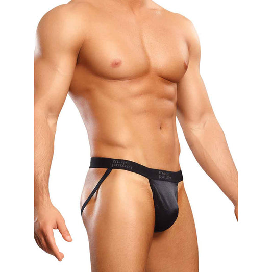 Satin Spandex Jock Black L/Xl | 845830046381 | Available at EroticWarehouse.com