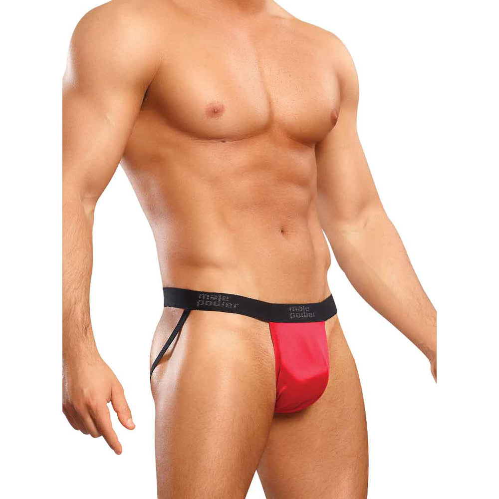 Satin Spandex Jock Red L/Xl | 845830046404 | Available at EroticWarehouse.com