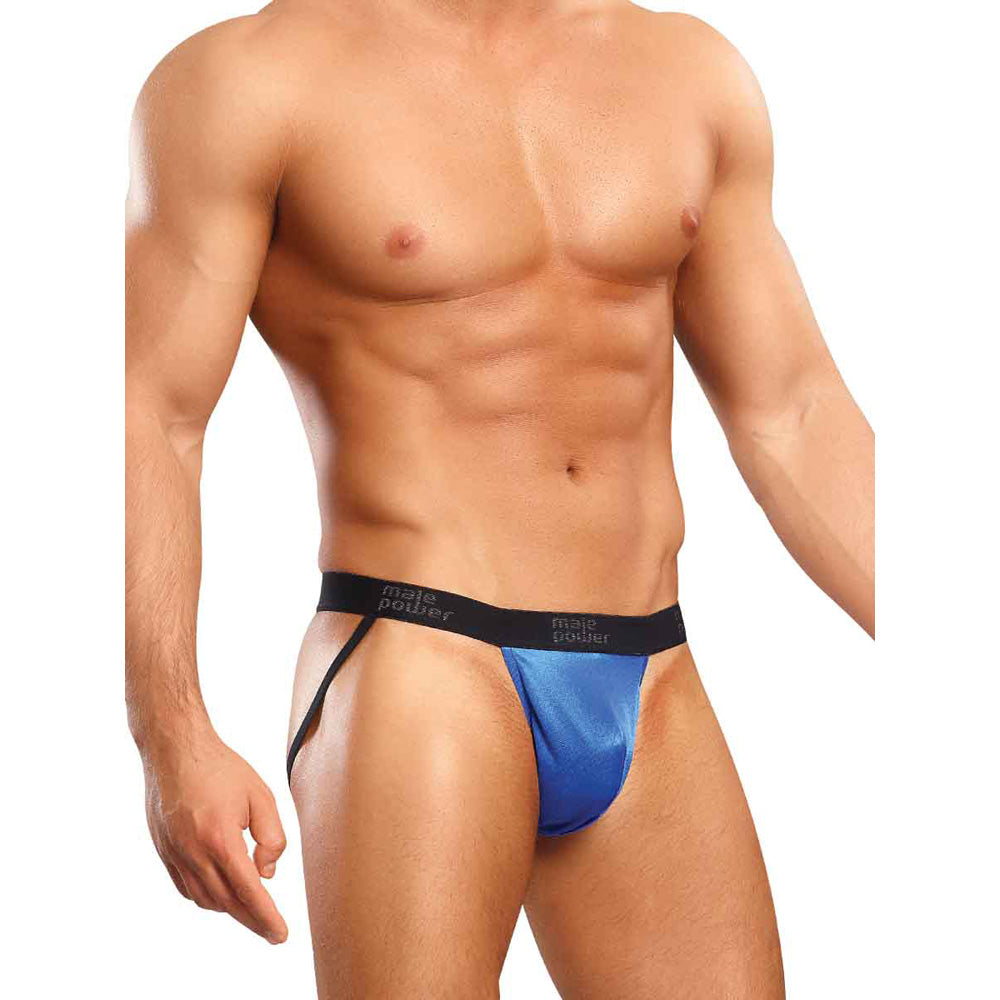 Satin Spandex Jock Royal S/M | 845830046411 | Available at EroticWarehouse.com