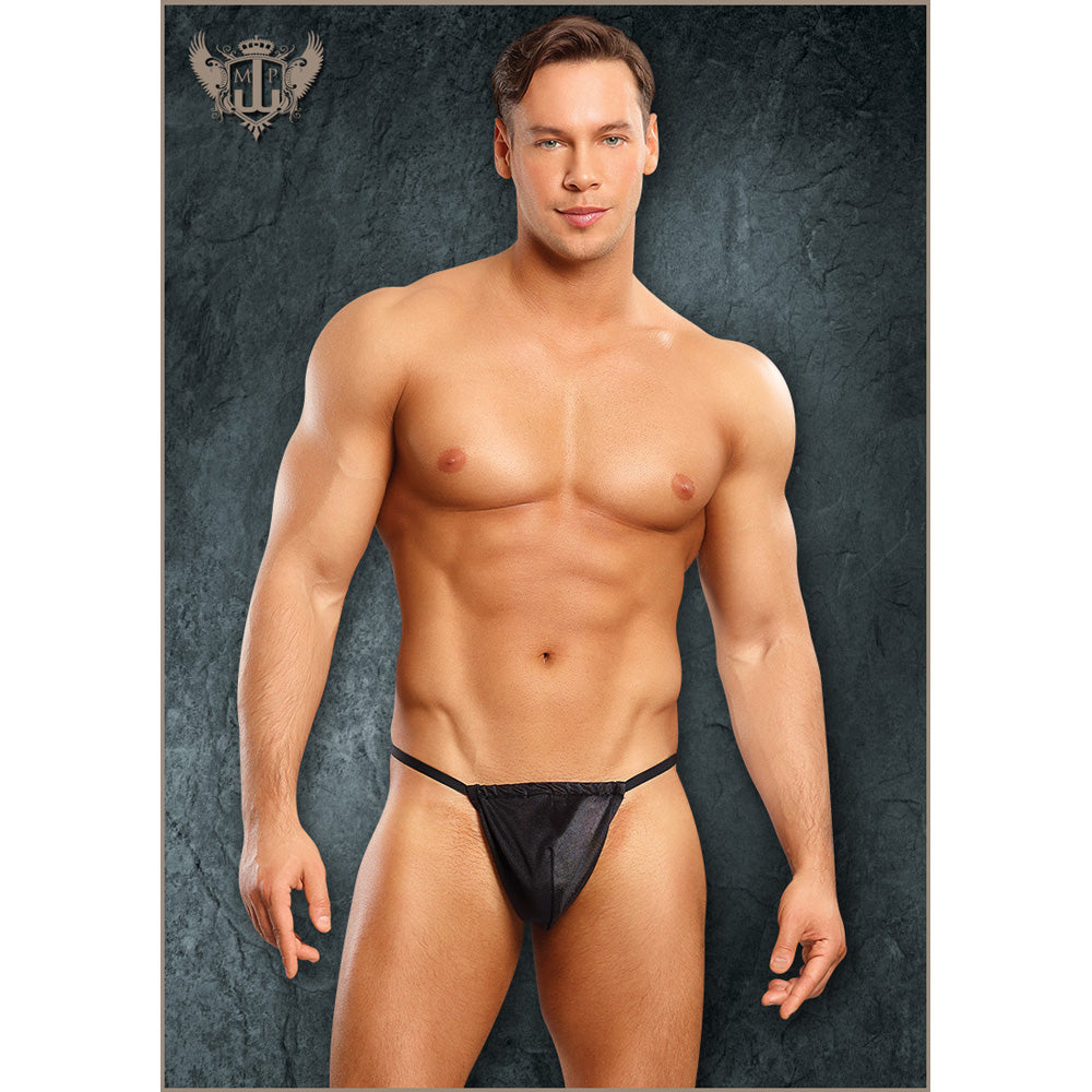 Satin Spandex Posing Strap Black One Size | 845830047234 | Available at EroticWarehouse.com