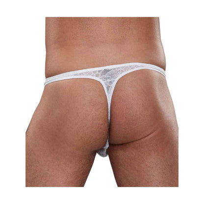 Stretch Lace Bong Thong White S/M | 845830054423 | Available at EroticWarehouse.com