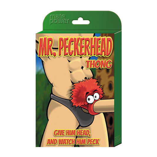 Novelty Mr. Peckerhead Thong Black One Size | 845830080248 | Available at EroticWarehouse.com
