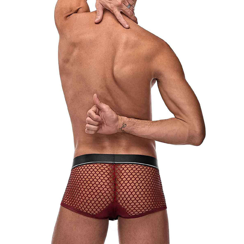 Cock Pit Net Mini Cock Ring Short Burgundy S | 845830084055 | Available at EroticWarehouse.com