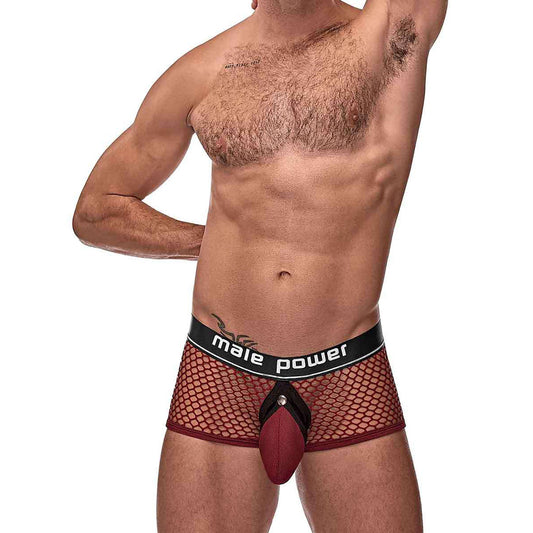 Cock Pit Net Mini Cock Ring Short Burgundy S | 845830084055 | Available at EroticWarehouse.com
