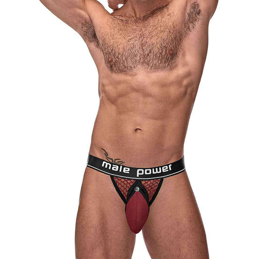 Cock Pit Net Cock Ring Jock Burgundy S/M | 845830084116 | Available at EroticWarehouse.com