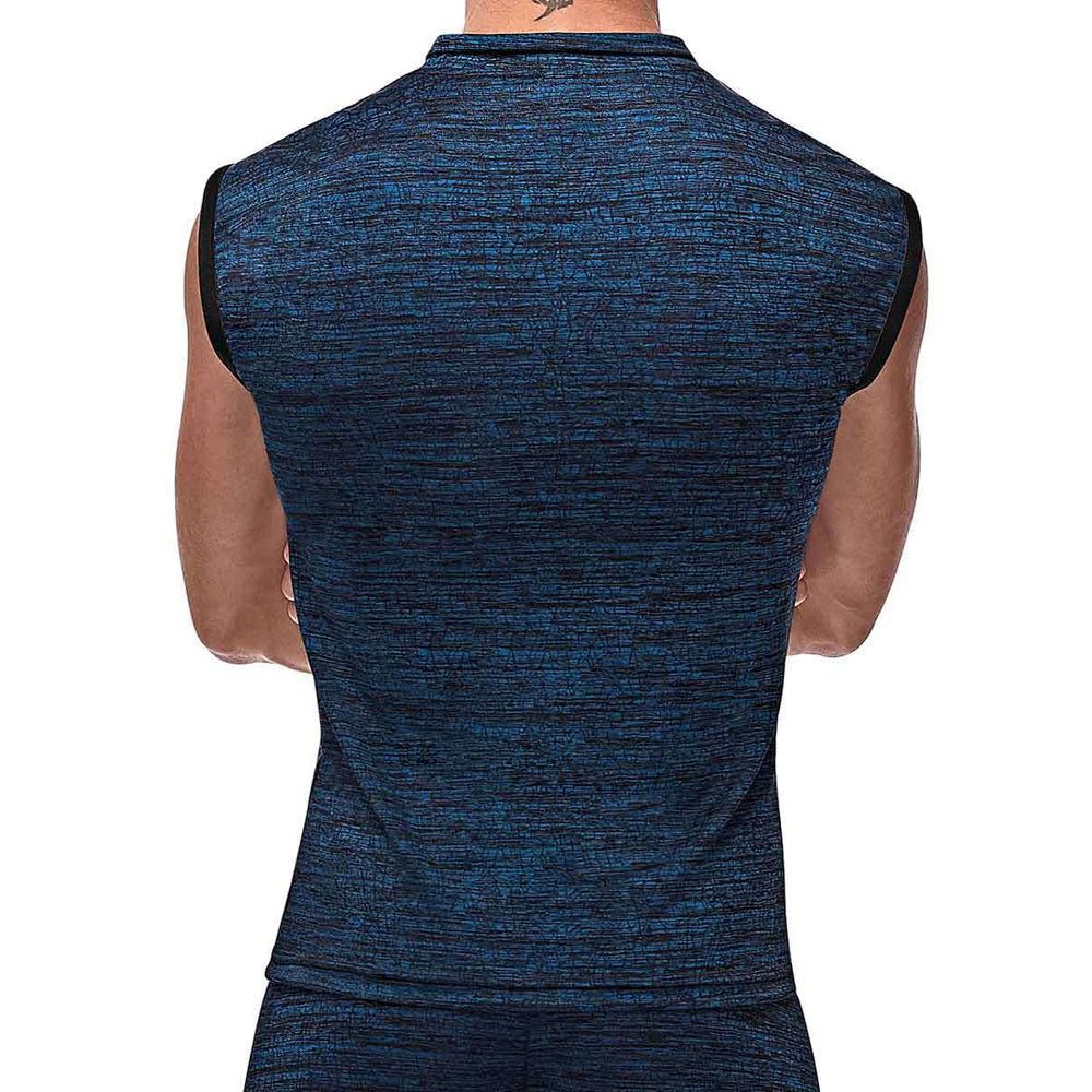 Peak Performance Zipper Muscle Tank Blue Large | 845830084291 | Available at EroticWarehouse.com