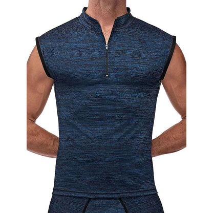 Peak Performance Zipper Muscle Tank Blue Large | 845830084291 | Available at EroticWarehouse.com