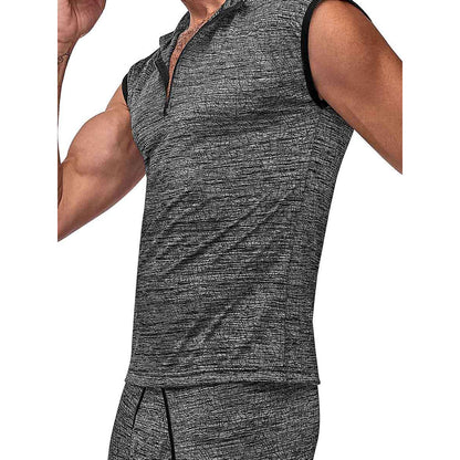 Peak Performance Zipper Muscle Tank Grey Small | 845830084314 | Available at EroticWarehouse.com