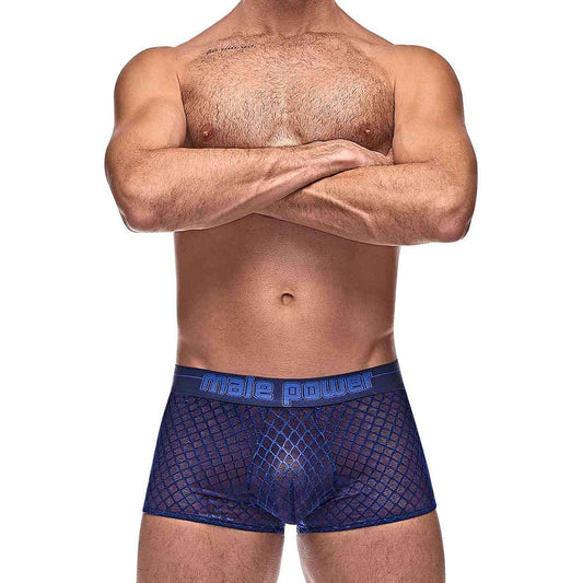 Diamond Mesh Mini Short Navy S | 845830085274 | Available at EroticWarehouse.com