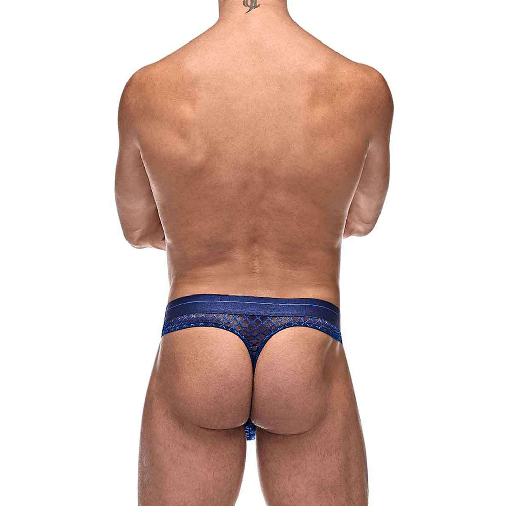 Diamond Mesh Bong Thong Navy L/X | 845830085298 | Available at EroticWarehouse.com