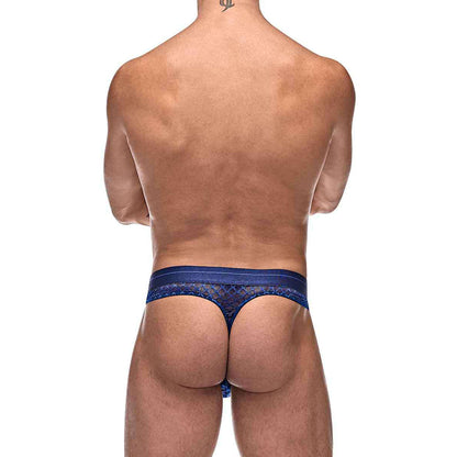 Diamond Mesh Bong Thong Navy L/X | 845830085298 | Available at EroticWarehouse.com