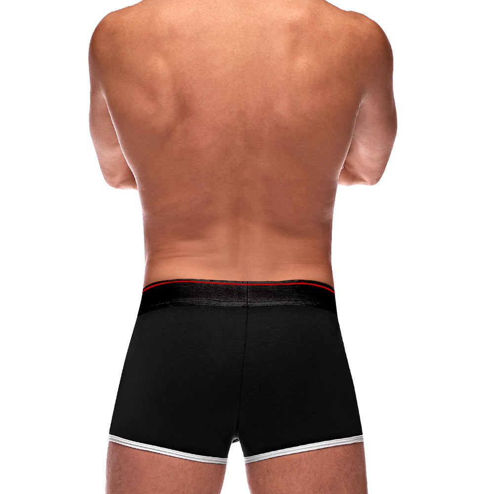 Retro Sport Panel Short Black Large | 845830085540 | Available at EroticWarehouse.com