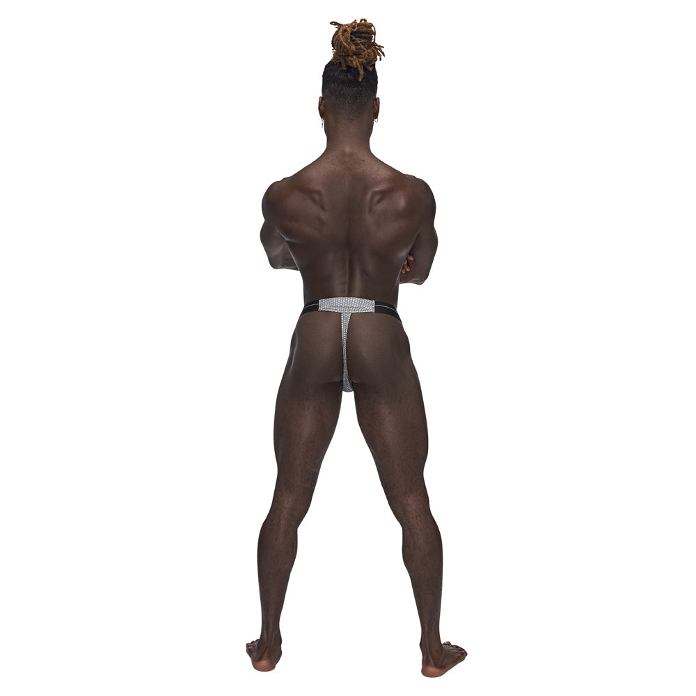 Sexagon Micro V Thong Grey S/M | 845830086431 | Available at EroticWarehouse.com