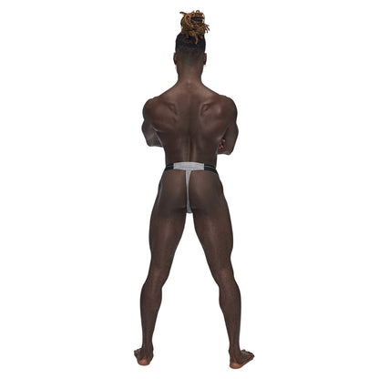 Sexagon Micro V Thong Grey S/M | 845830086431 | Available at EroticWarehouse.com