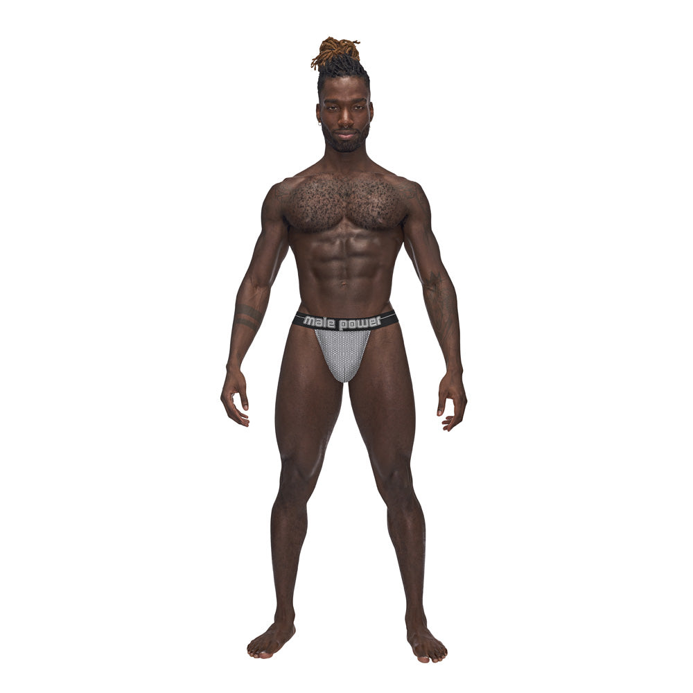 Sexagon Micro V Thong Grey S/M | 845830086431 | Available at EroticWarehouse.com