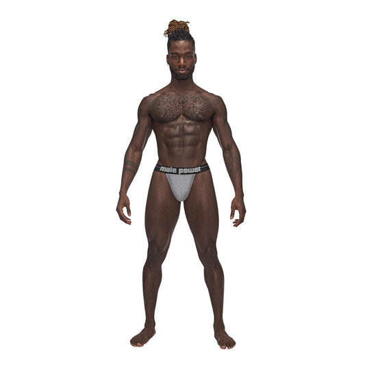 Sexagon Micro V Thong Grey S/M | 845830086431 | Available at EroticWarehouse.com